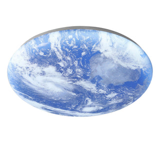 LED Deckenleuchte Mond – Runde Deckenlampe im Blau Mond-Design