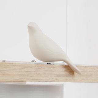 Moderne Pendelleuchte Holzoptik mit runden LED-Leuchten