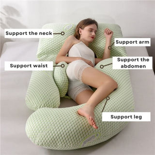 Unterstützendes U-förmiges Ganzkörperkissen