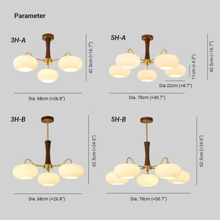 Zeitgenössischer Retro-Glaskronleuchter für Decke