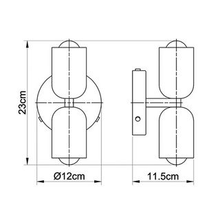 Two Light Wall Sconce Adjustable Wall Mounted Lighting - Image 12