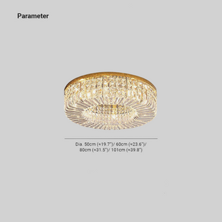 Elegante Runde Kristall Deckenleuchte für Zuhause