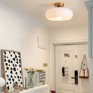 LED Deckenleuchte aus getöntem Glas, modern, fest montiert