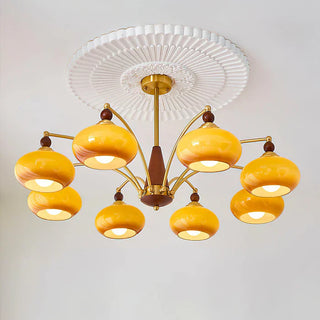 Beeindruckender Mid-Century Retro Glaskronleuchter Licht Design