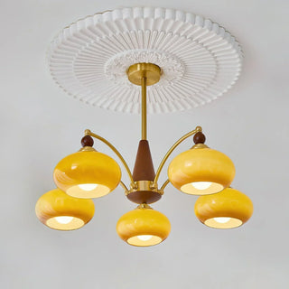 Beeindruckender Mid-Century Retro Glaskronleuchter Licht Design