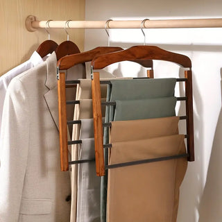 Clothing Trouser Organizer Multi-Bar Compact Storage Hanger
