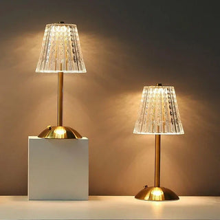 Golden Crystal Glass Table Lamp in Decorative Design with Sparkling Shade - Image 6
