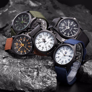 Taktische wasserdichte Armbanduhr – Funktionaler Canvas-Stil für Herren