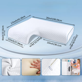 Seitenschläferkissen mit Arm-Aussparung für Nacken und Schulter