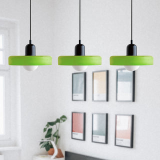 Pendelleuchte Esstisch – Moderne Deckenlampe mit 3 farbigen Glasschirmen