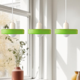 Pendelleuchte Esstisch – Moderne Deckenlampe mit 3 farbigen Glasschirmen