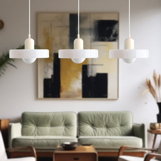 Pendelleuchte Esstisch – Moderne Deckenlampe mit 3 farbigen Glasschirmen