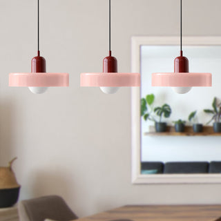 Pendelleuchte Esstisch – Moderne Deckenlampe mit 3 farbigen Glasschirmen