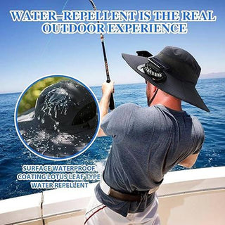 Men Sun Hat Solar Powered Cooling Fans with Wide Brim Protection - Image 7