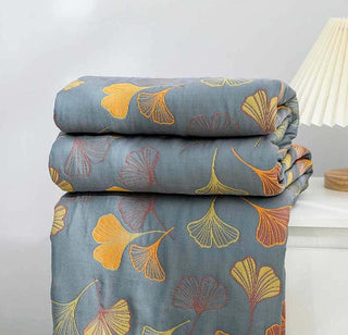 Wohnlich-naturinspirierte Baumwoll-Gauze-Tagesdecken für das Schlafzimmer